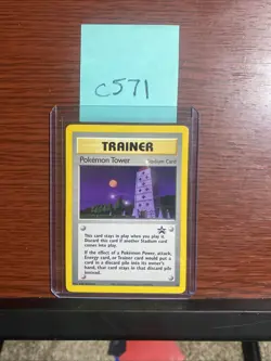 Pokemon Tower #42 Black Star Promo Trainer WOTC 2000 Pokemon Card c571 - Image 5