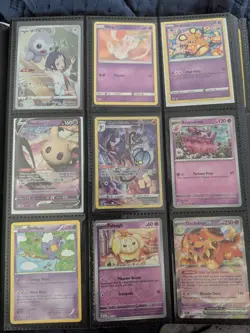 Cute Pokemon Psychic Card Lot Of 9 Cute Binder Collection Full Art - Image 1