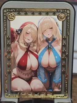 Cynthia Lusamine Pokemon Anime Waifu Metal Card Anime Waify Goddess Story MR TCG - Image 1