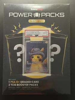 GameStop Power Pack Series 2 (1) PSA 8+ Graded Card & (2) TCG Booster Packs NEW - Image 1