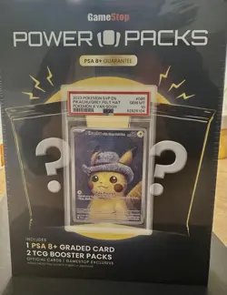 GameStop Power Pack Series 2 (1) PSA 8+ Graded Card & (2) TCG Booster Packs NEW - Image 3