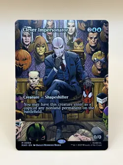 MTG ~ Clever Impersonator Marvel’s Spider-Man Eternal Legal Borderless Mythic NM - Image 1