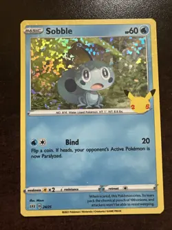 Sobble 24/25 NM Holo Pokemon TCG McDonald’s 25th Anniversary Celebrations - Image 1