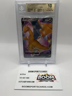 Pokemon 2020 Charizard V SWSH050 ETB Promo Champions Path PRISTINE BGS 10 - Image 1