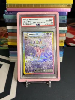 2025 POKEMON PRE EN-PRISMATIC EVOLUTIONS #155 SIR ESPEON EX PSA 10 HardGuard - Image 1