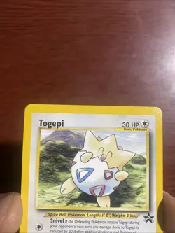 Vintage 1999 Pokemon Wizards Black Star Promo Togepi #30 c572 - Image 2