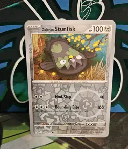 Pokemon Galarian Stunfisk 106/159 Reverse Holo Journey Together NM - Image 1