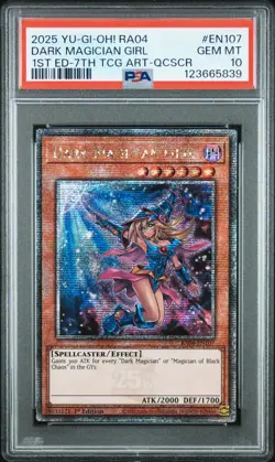 Yugioh PSA 10 2025 Dark Magician Girl RA04-EN107 QCR 1st Edition "7th Art" *5839 - Image 1