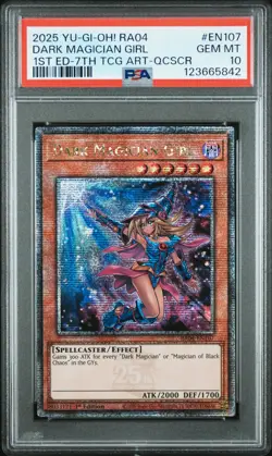Yugioh PSA 10 2025 Dark Magician Girl RA04-EN107 QCR 1st Edition "7th Art" *5842 - Image 1