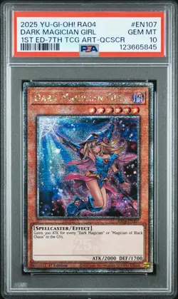 Yugioh PSA 10 2025 Dark Magician Girl RA04-EN107 QCR 1st Edition "7th Art" *5845 - Image 1