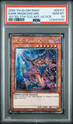 Yugioh PSA 10 2025 Dark Magician Girl RA04-EN107 QCR 1st Edition "7th Art" *5848 - Image 1