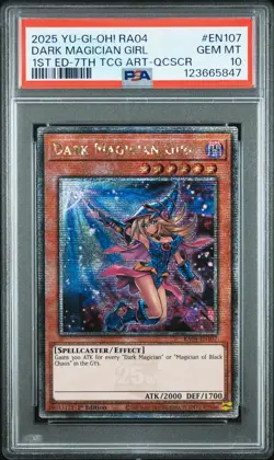 Yugioh PSA 10 2025 Dark Magician Girl RA04-EN107 QCR 1st Edition "7th Art" *5847 - Image 1