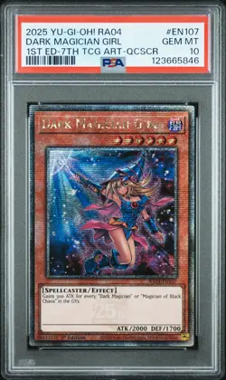 Yugioh PSA 10 2025 Dark Magician Girl RA04-EN107 QCR 1st Edition "7th Art" *5846 - Image 1