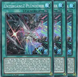 yugioh 3x UntergangZ-Plunderer DOOD-DE057 SUPER RARE 1AUFLAGE DEUTSCH - Image 1