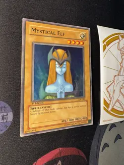 2002 YUGIOH 1ST Edition LOB-062 MYSTICAL ELF SUPER RARE Glossy NA 074💎LP +💎 - Image 1