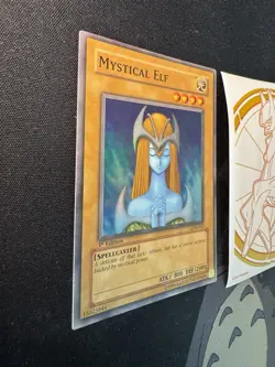 2002 YUGIOH 1ST Edition LOB-062 MYSTICAL ELF SUPER RARE Glossy NA 066💎NM +💎 - Image 2