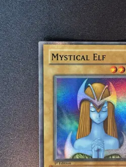 2002 YUGIOH 1ST Edition LOB-062 MYSTICAL ELF SUPER RARE Glossy NA 066💎NM +💎 - Image 5