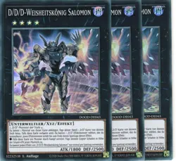 yugioh 3x D/D/D-Weisheitskonig Salomon DOOD-DE043 SUPER RARE 1AUFLAGE DEUTSCH - Image 1