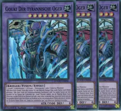 yugioh 3x Gouki Der tyrannische Oger DOOD-DE036 SUPER RARE 1AUFLAGE DEUTSCH - Image 1