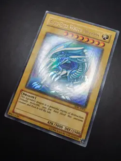 YUGIOH 2002 | BLUE-EYES W. DRAGON | SDK-E001 | OLD PRINT | VG - EXCELLENT (MP) - Image 3