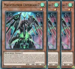 yugioh 3x Machtpatron UntergangZ DOOD-DE011 SUPER RARE 1AUFLAGE DEUTSCH - Image 1
