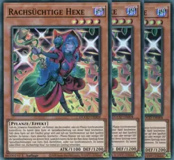 yugioh 3x Rachsuchtige Hexe DOOD-DE004 SUPER RARE 1AUFLAGE DEUTSCH - Image 1