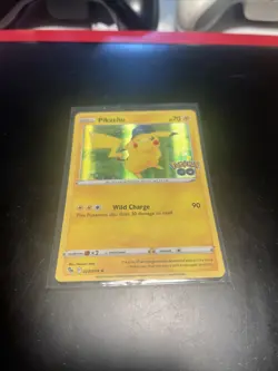 Pokemon Trading Card TCG Pikachu Pokemon GO 028/078 Holo Rare 2022 - Image 1