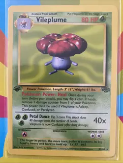 Pokemon TCG Vileplume Card 31/64 Jungle 1st Edition Never Played Near Mint - Image 1