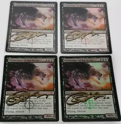 MTG 4 X FOIL CHANCELLOR OF THE DROSS SIGNED BY ARTIST - Image 1