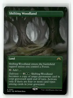 Shifting Woodland 0357 Borderless Modern Horizons 3 MH3 MTG Magic - Image 1