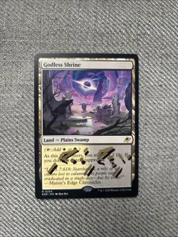 MTG 2025 Rob Rey Signed Godless Shrine Edge of Eternities Regular Near Mint - Image 1