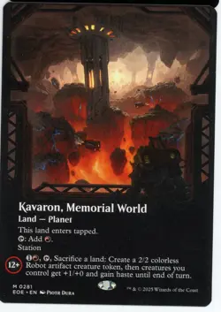 2025 Magic the Gathering Kavaron Memorial World Land Plant Borderless Nr/Mt - Image 1