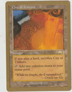 x1 carte City of Traitors MAGIC MTG WCD 1999: Kai Budde EX-NM ENGLISH - Image 1