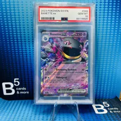 2023 Pokemon SVI EN Scarlet & Violet Banette EX #088/198 PSA 10 Gem Mint - Image 1