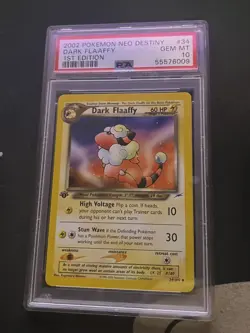 2002 Pokemon PSA 10 1st Edition Dark Flaaffy - 34/105 Neo Destiny GEM MINT - Image 2