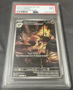 2023 POKEMON PAL EN-PALDEA EVOLVED ILLUSTRATION RARE #199 FLETCHINDER PSA 9 - Image 1