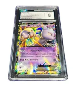2016 Pokemon Mewtwo EX XY183 Holo Black Star Promo CGC 8 - Image 1