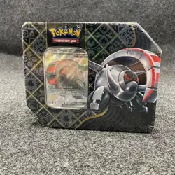 POKEMON Scarlet and Violet: PALDEAN Fates: TIN Shiny Iron Treads, Sealed, Wear - Image 1