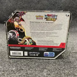 POKEMON Scarlet and Violet: PALDEAN Fates: TIN Shiny Iron Treads, Sealed, Wear - Image 2