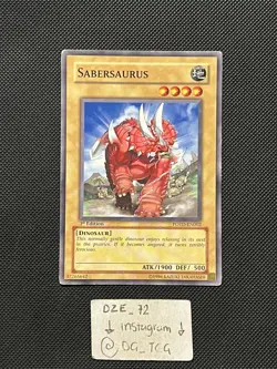 Yugioh - Sabersaurus - POTD-EN002 - 1st Edition - Common - MP - Image 1
