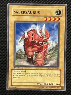 Yugioh - Sabersaurus - POTD-EN002 - 1st Edition - Common - MP - Image 2