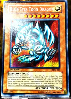 Yugioh! Blue Eyes Toon Dragon Secret Rare MRL-000 1st Edition NM VINTAGE - Image 1