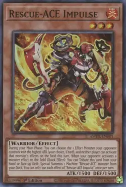 Yugioh! Rescue-ACE Impulse - AMDE-EN001 - Super Rare - 1st Edition Near Mint, En - Image 1
