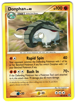 Donphan Lv. 48 - 48/132 - 2007 Uncommon Secret Wonders Pokemon Card NM - Image 1