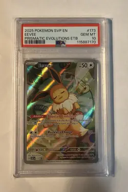 Eevee 173 Sv: Scarlet & Violet Prismatic Evolutions Promo Cards Holo PSA 10 - Image 1