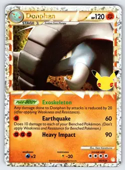 Donphan Prime 107/123 Celebrations Classic Collection Pokemon Card Ultra Rare Nm - Image 1
