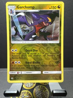 Garchomp 99/156 Reverse Holo Rare Ultra Prism Pokemon Card - Image 1