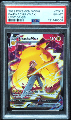 Pikachu VMAX TG17 PSA 8 Lost Origin Pokemon Card - Image 1