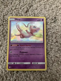 Pokemon Mew Holo Card Unbroken Bonds Sun & Moon 76/214 - Image 1