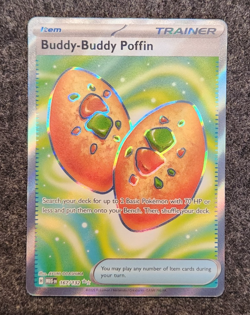 Buddy Buddy Poffin 167/132 Mega Evolution Secret Rare Pokemon Card NM In Hand - Image 1